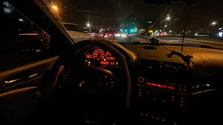 Night POV in my Stage 1 CATLESS BMW 330CI E46🔥 [upl. by Dunaville]