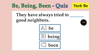 Be Being Been Quiz  Verb Be Test  English Grammar Quiz  No1 Quality English [upl. by Anselma]