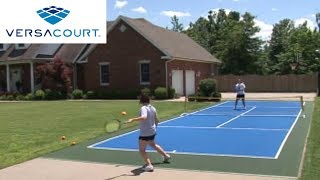 Mini Tennis Court QuickStart Court by VersaCourt [upl. by Hawker]