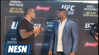 Fabricio WerdumAlistair Overeem UFC 213 WeighIns [upl. by Ennyleuqcaj]