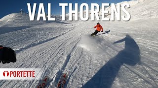 Skiing red piste Portette in Les 3 Vallées Val Thorens [upl. by Otanod]