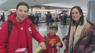 Chiefs fans arrive in Buffalo for Sundays showdown [upl. by Rabma]