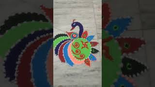 Peacock rangoli designs [upl. by Tarttan]