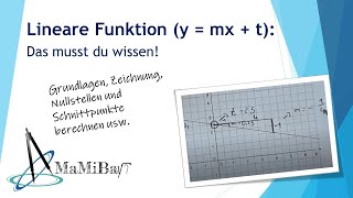 Lineare Funktion y  mx  t Das musst du wissen [upl. by Caterina]