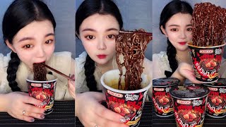 ASMR 2x Spicy Ramen Noodles Challenge  Can you do this [upl. by Llenrup]