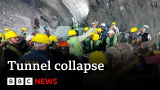 India tunnel collapse Rescue efforts continue in Uttarakhand  BBC News [upl. by Rehposirhc]