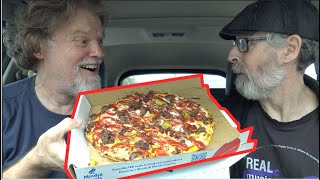 Dominos The Lot Burger Pizza with Cheese Burst Crust Review [upl. by Chita]