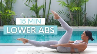 15 MIN LOWER ABS WORKOUT  At Home Pilates Intermediate [upl. by Ruprecht]