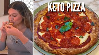 EASY KETO PIZZA How to Make A Keto Pizza That’s Only 2 Carbs Per Slice [upl. by Bishop75]