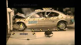 2001 Nissan Maxima  Frontal Crash Test by NHTSA  CrashNet1 [upl. by Keyte724]