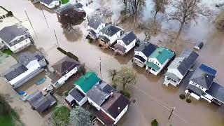 Floods Strike Virginias Wheeling Island After Ohio River Bursts Banks [upl. by Ivor96]