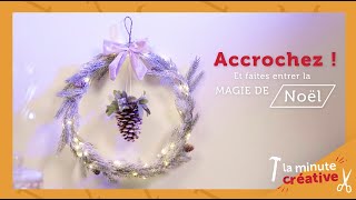 DIY couronne de Noël  une jolie déco à faire soimême 🎄 [upl. by Yaluz996]