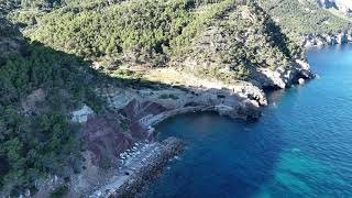 Mallorca Cala Estellencs vistas aéreas dron  Aerial drone views of Cala Estellencs Mallorca [upl. by Isak228]