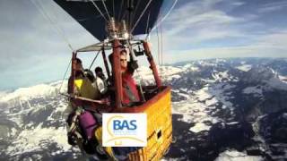 Bas Ballon Oostenrijk Filzmoos 25 uur in 330 minuten over de Alpen Dachstein ballonvaart [upl. by Turoff]