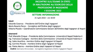 Orientamento allEsame di Stato I sessione 2022  Settore Informazione  incontro del 21072022 [upl. by Nidla]