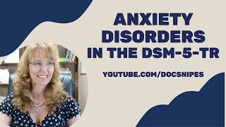 Anxiety Disorders in the DSM 5 TR  Symptoms and Diagnosis [upl. by Amri]