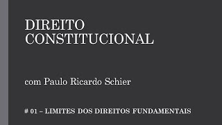 LIMITES DOS DIREITOS FUNDAMENTAIS [upl. by Higgs]