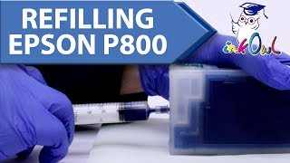 How to Install Refillable Cartridges Refill on Epson SureColor P800 [upl. by Reneta201]