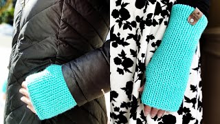 How to Knit Fingerless Gloves on a Knitting Machine [upl. by Carley]