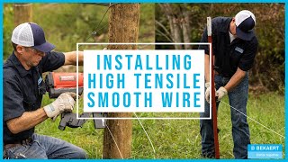 Installing High Tensile Electric Smooth Wire  Dos and Donts to Proper Fence Installation [upl. by Araht837]