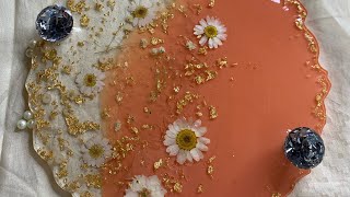 Resin tray 🌸 resin resinart resinartgallery epoxyresin tutorial [upl. by Marsden]