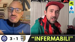 INTER PARMA 3 1  I TIFOSI INTERISTI FELICI “SIAMO TORNATI…”  TIFOSIAMO [upl. by Akkeber]