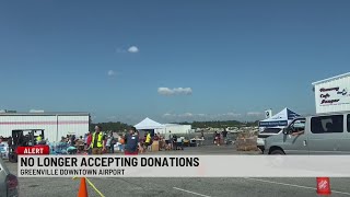 Greenville Downtown Airport no longer accepting donations for WNC [upl. by Edmonda]