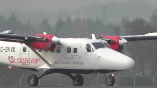 Loganair Propellor Planes at Glasgow Airport [upl. by Roth266]