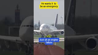 When an engine failure is not an emergency shorts aviation atc airtrafficcontrol [upl. by Nylaehs510]