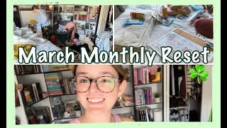 MARCH MONTHLY RESET cleaning organizing planning [upl. by Siraj252]