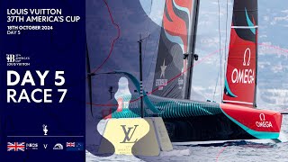 Louis Vuitton 37th Americas Cup Race 7  INEOS Britannia vs Emirates Team New Zealand  Full Replay [upl. by Hijoung398]