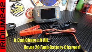 VEVOR Smart Battery Charger  20 Amp Lithium LiFePO4 Lead Acid [upl. by Yretsym762]