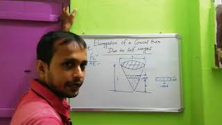 Elongation Of Conical Bar Due To Self WeightStrength of MaterialsHindi [upl. by Yenitirb]