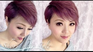 女生短髮造型教學 直髮夾粟米夾 Girls Short Hairstyles by JojoLau [upl. by Adao]