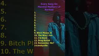 The Marshall Mathers LP Ranked rap hiphopmusic hiphop everysong music [upl. by Addiel]