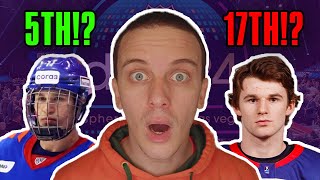 Reacting To NHLcoms 2024 NHL Mock Draft [upl. by Ennair]