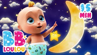 🌙Au clair de la lune  berceuses pour bébés  Comptines douces et berceuses pour bébés  BB LouLou [upl. by Neeluqcaj]