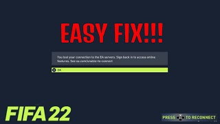 How To CONNECT To The EA SERVERS in FIFA 22 EASY FIX [upl. by Remy348]