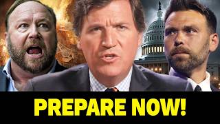 Tucker Carlson LEARNS of disturbing plan from Alex Jones at Live Event [upl. by Anilecram455]