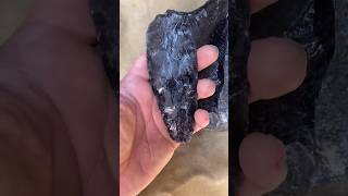 Obsidian biface flintknapping survivalskills primitivetechnology arrowheads stonetools [upl. by Annonyw]