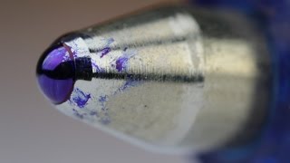 How A Ballpoint Pen Works Close Up [upl. by Elburt1]