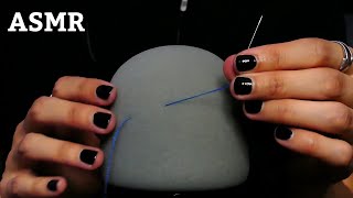 ASMR Pulling Threads Through Your Brain no talking needle poking foam cover brushing [upl. by Acirea]