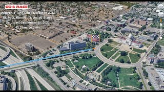 Medtronic Twin Cities Marathon 2023 fly over the marathon 3D course map [upl. by Relyhcs541]