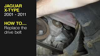 How to Replace the drive belt on the 5631  Jaguar XType 2001 to 2011 [upl. by Allets]