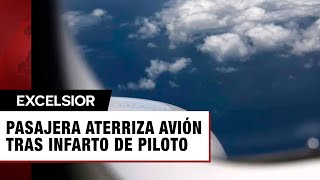 Piloto sufre infarto en pleno vuelo y pasajera termina aterrizando el avión [upl. by Opportuna490]