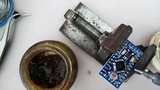 How to solder SMD ATMega328P to Arduino Board [upl. by Dlorej785]