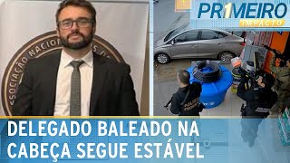 Delegado da PF baleado na cabeça no Guarujá SP passa por cirurgia  Primeiro Impacto 160823 [upl. by Einnaj295]