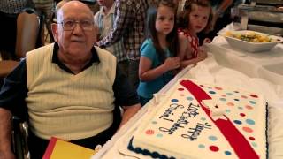 Singing Happy Birthday to Grandpa Turning 100 Years Old Saturday Party with Family and Friends [upl. by Nnair]