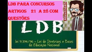 LDB PARA CONCURSO artigos 21 ao 28 para o concurso de ubatuba 2023 [upl. by Ika]