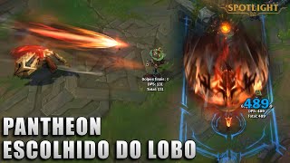 Pantheon Escolhido do Lobo  Skin Spotlight PREVIA [upl. by Eisned584]